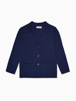 Navy Hector Merino Boy Cardigan