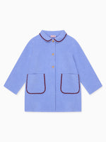 Dusty Blue Henrietta Girl Coat