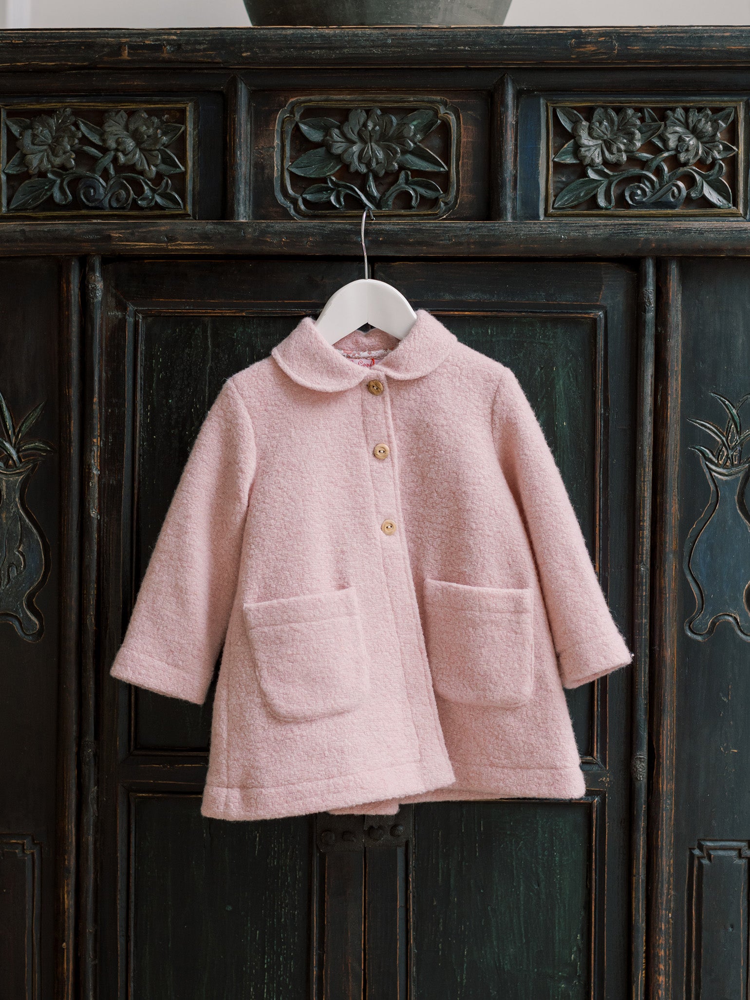 Dusty Pink Henrietta Girl Coat