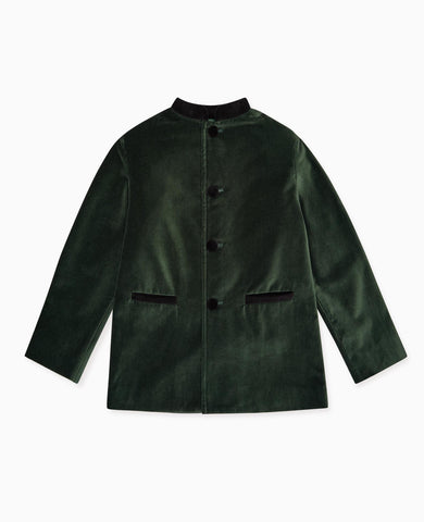 Dark Green Hugo Velvet Boy Jacket