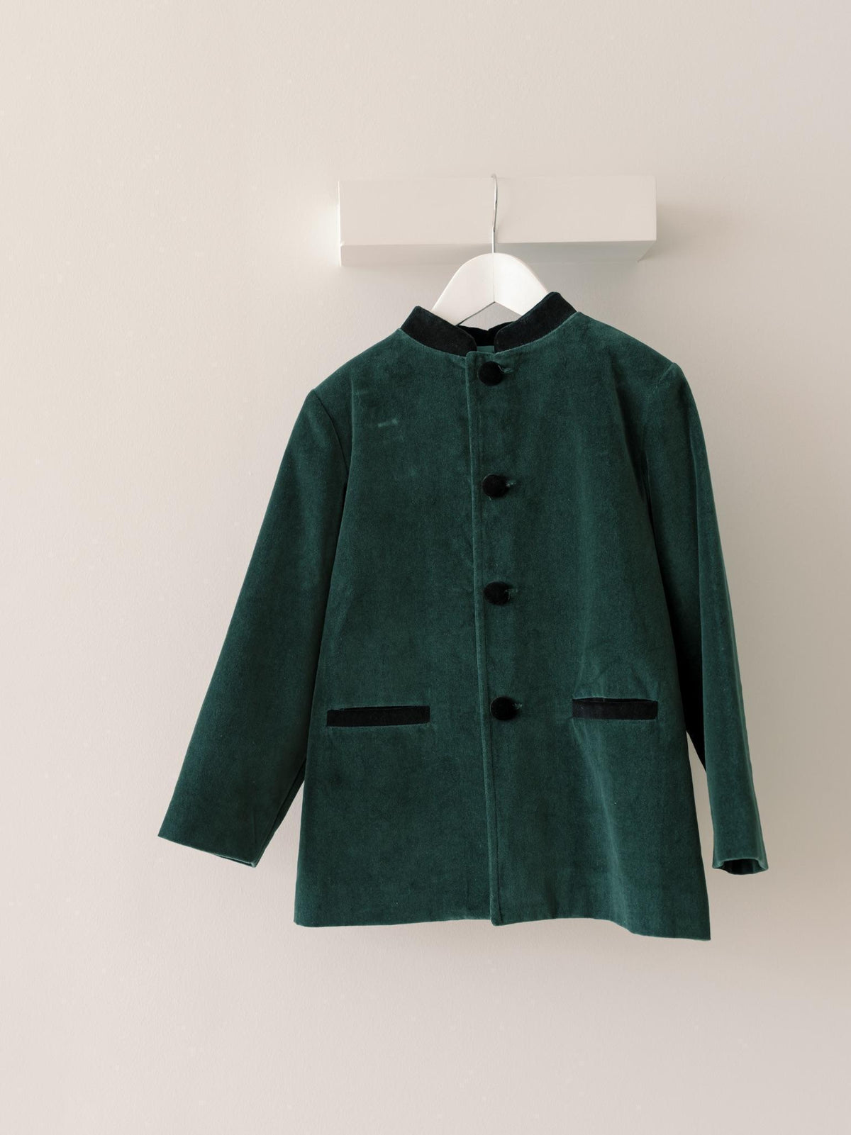 Dark Green Hugo Velvet Boy Jacket