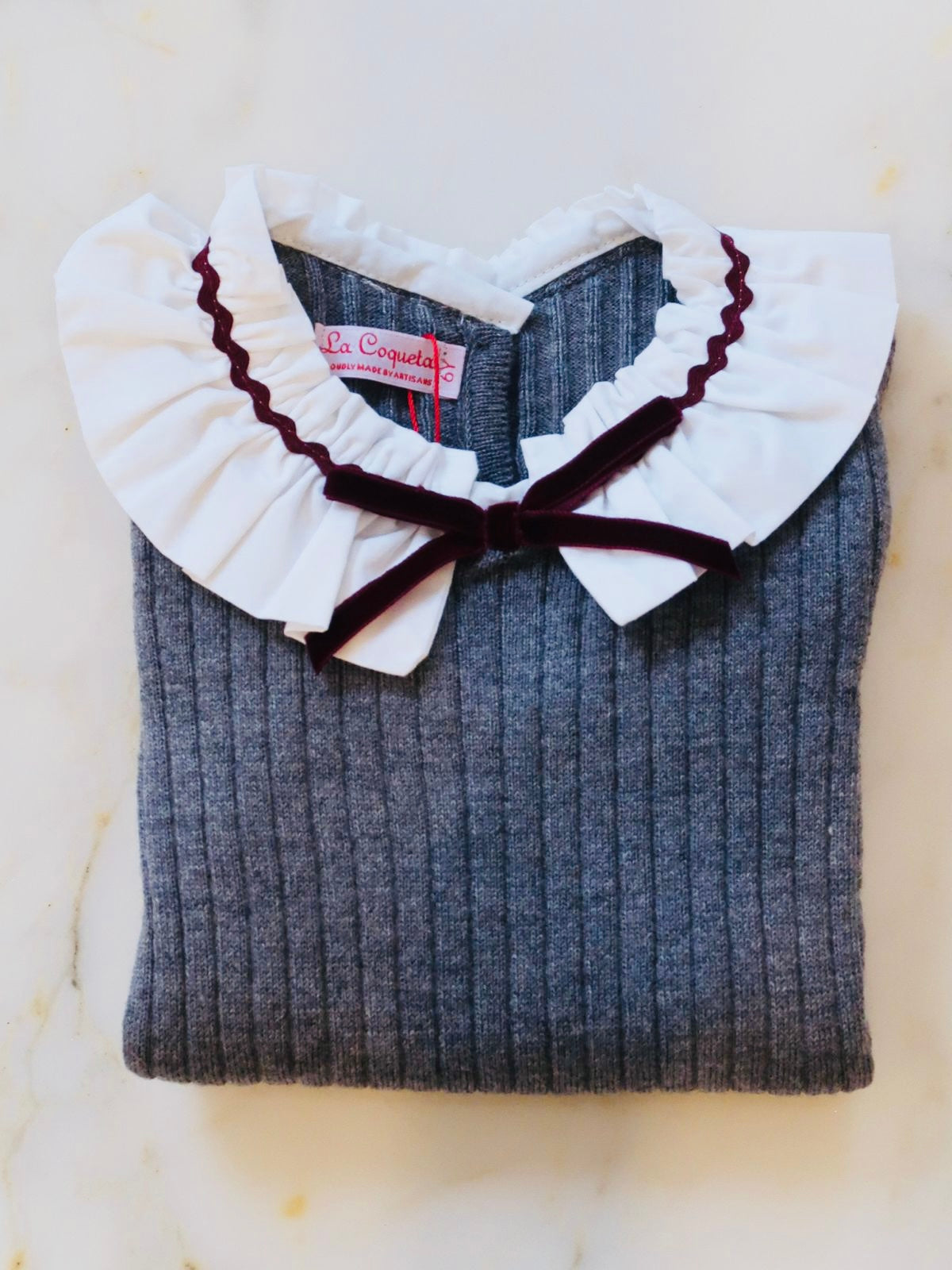 Grey Melange Tavi Merino Girl Jumper