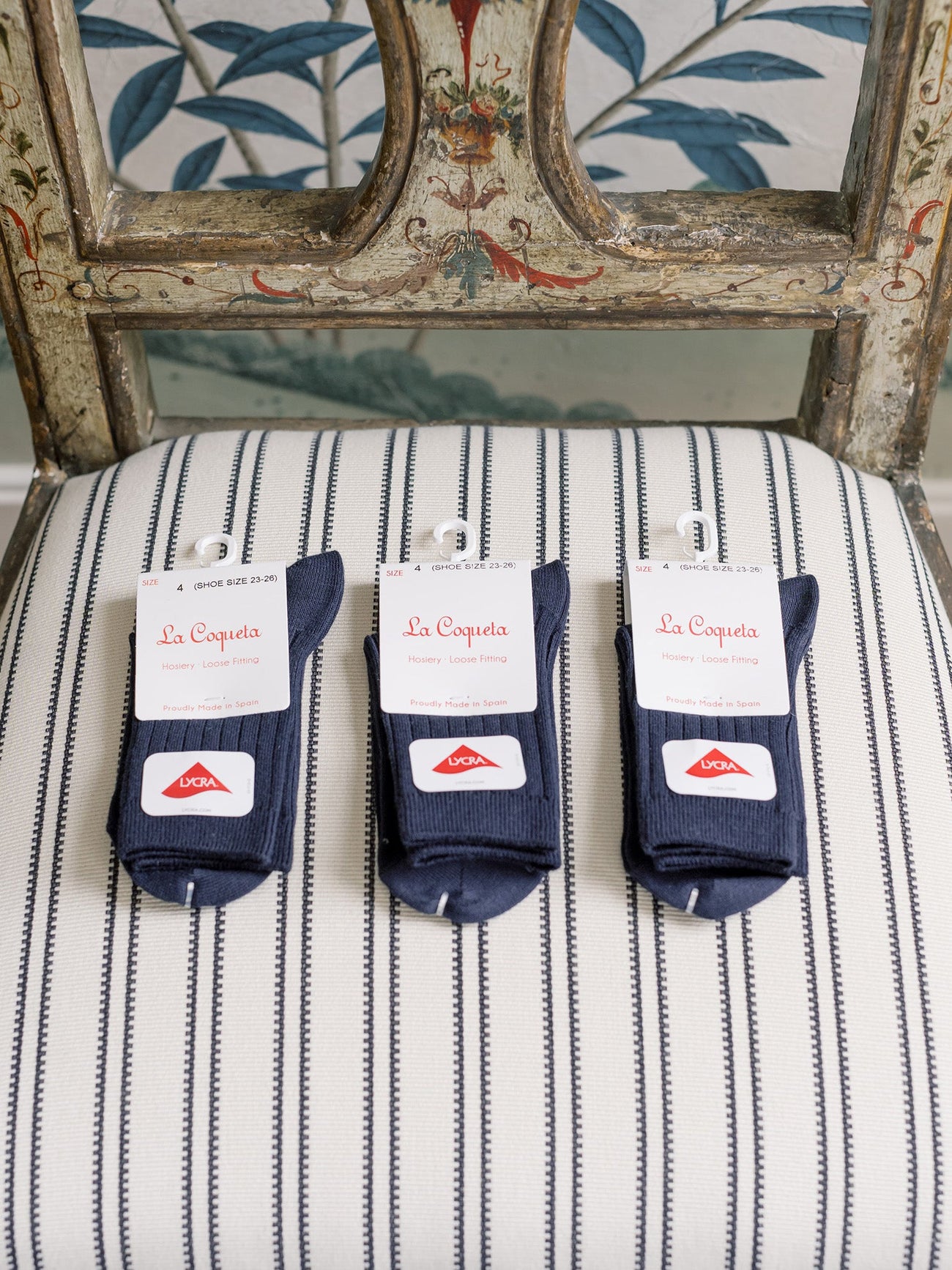 Navy Blue Ribbed Short Kids Socks Set