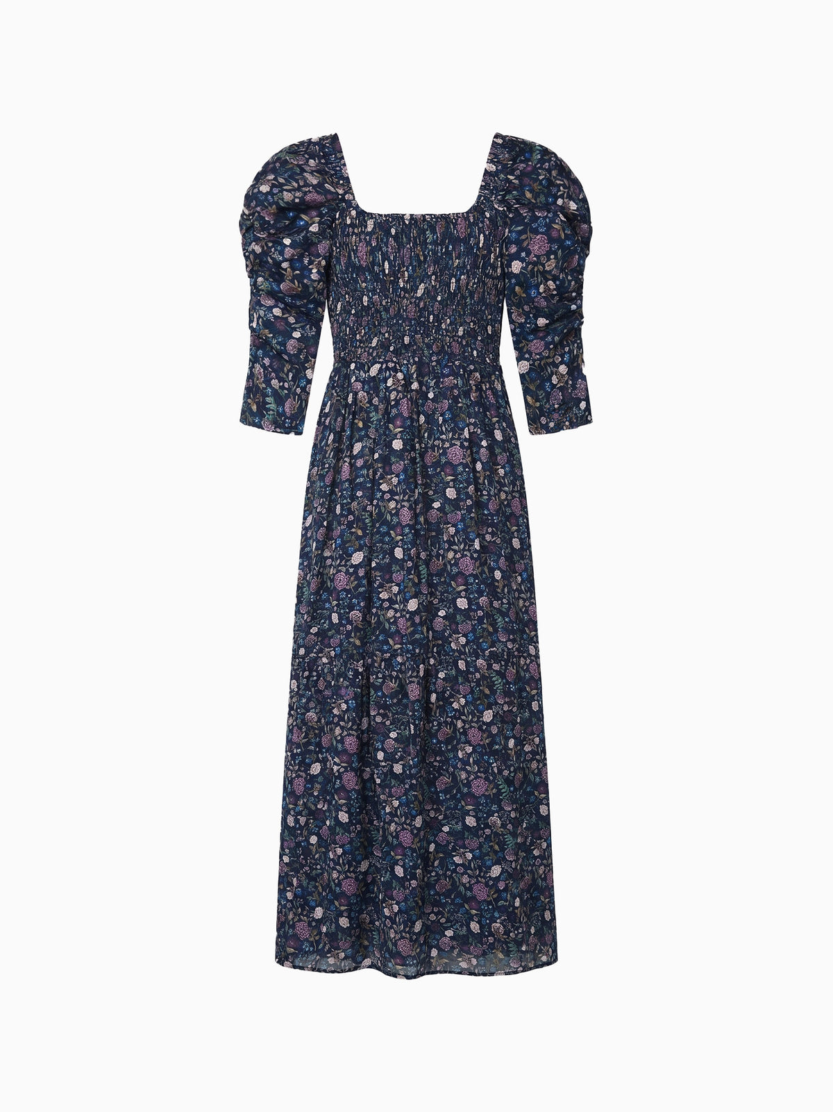 Navy Floral Ines Women Long Dress