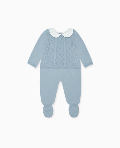 Dusty Blue Inigo Merino Baby Knitted Set