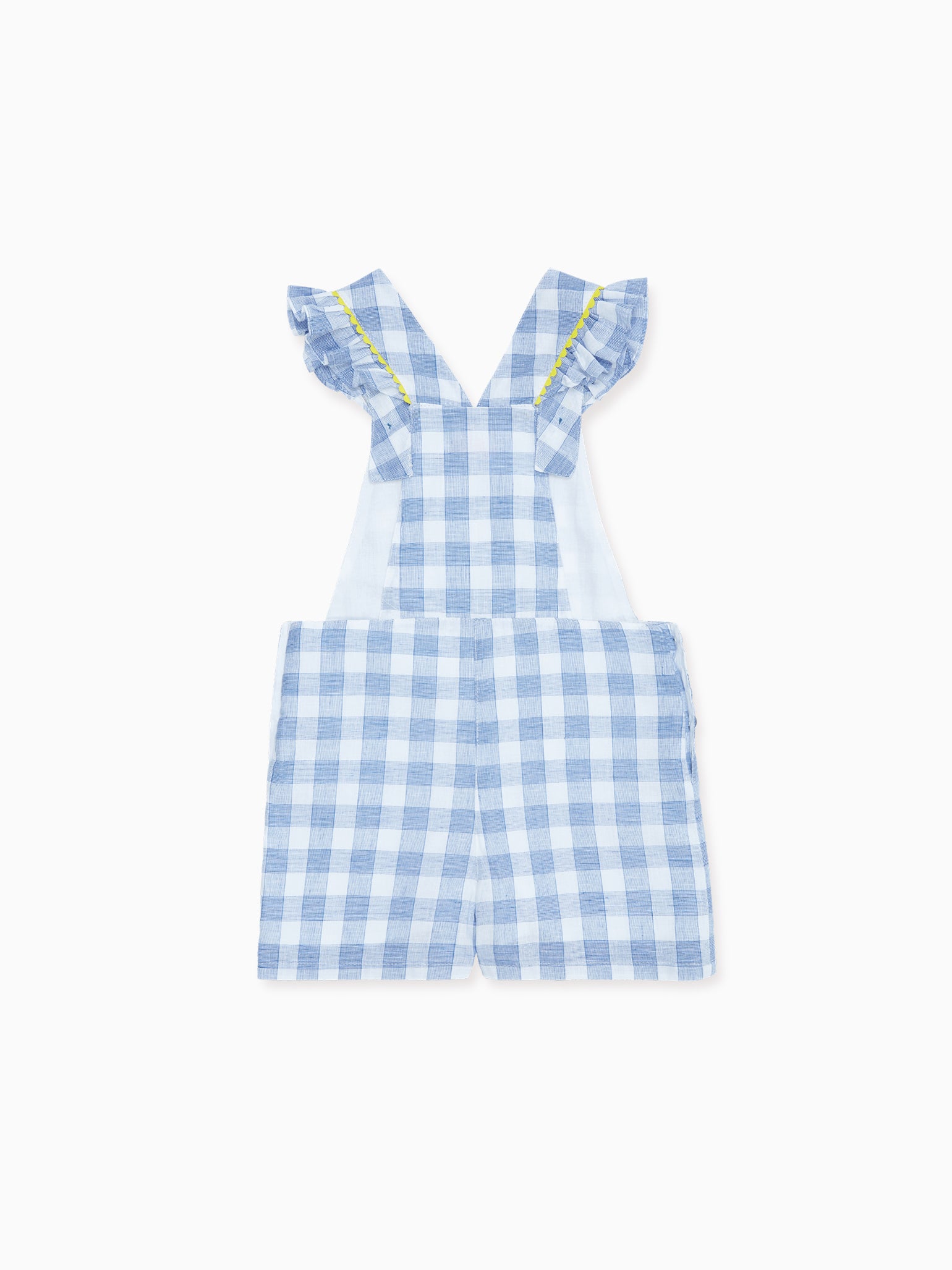 Blue Check Isla Girl Dungarees