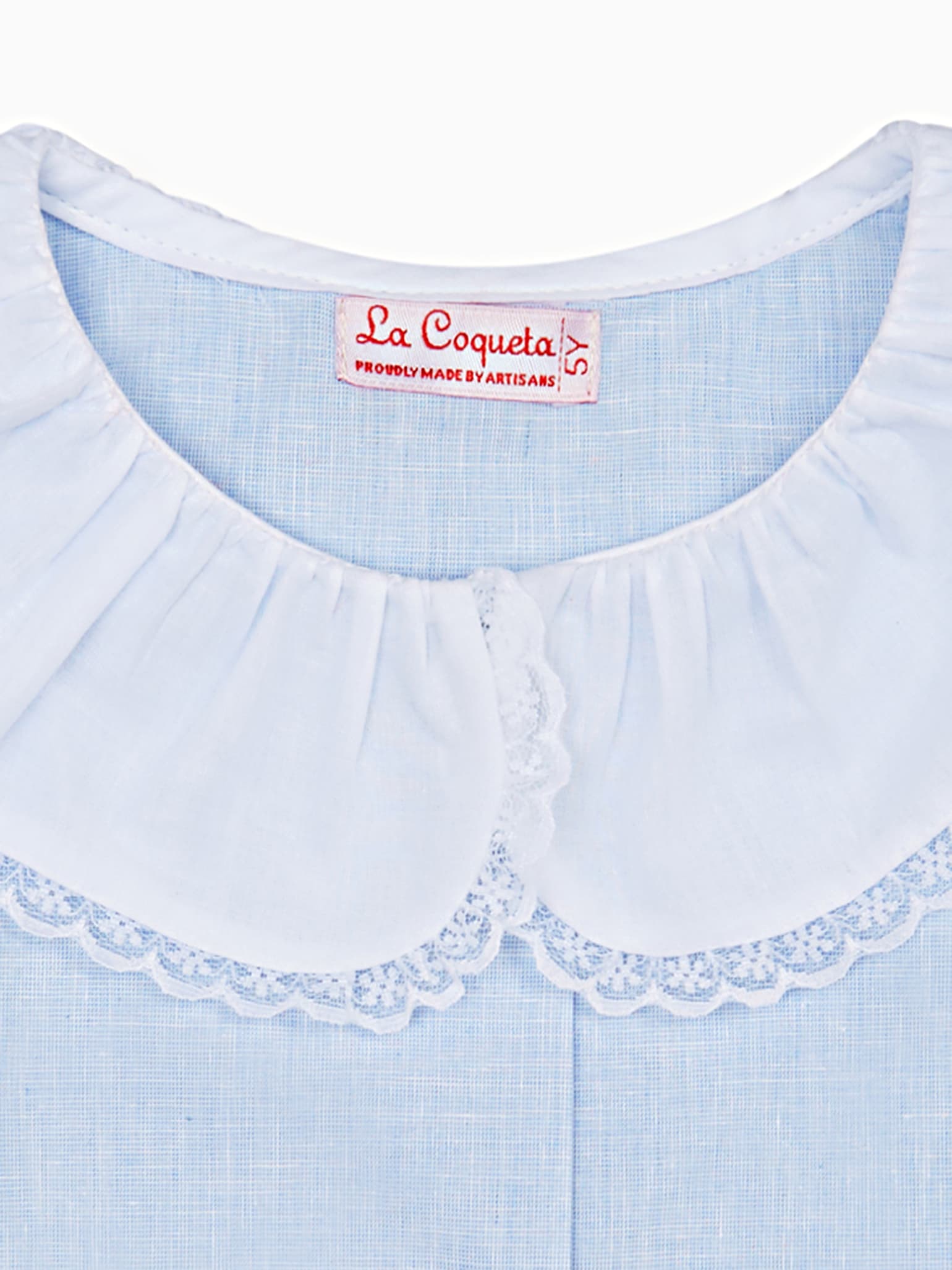 Light Blue Isolda Linen Mix Girl Shirt
