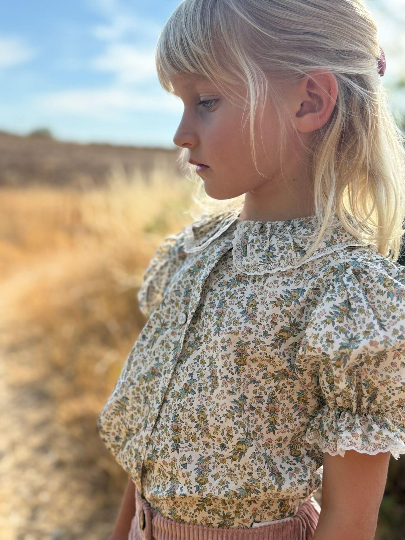 Ivory Floral Faustina Liberty Girl Shirt