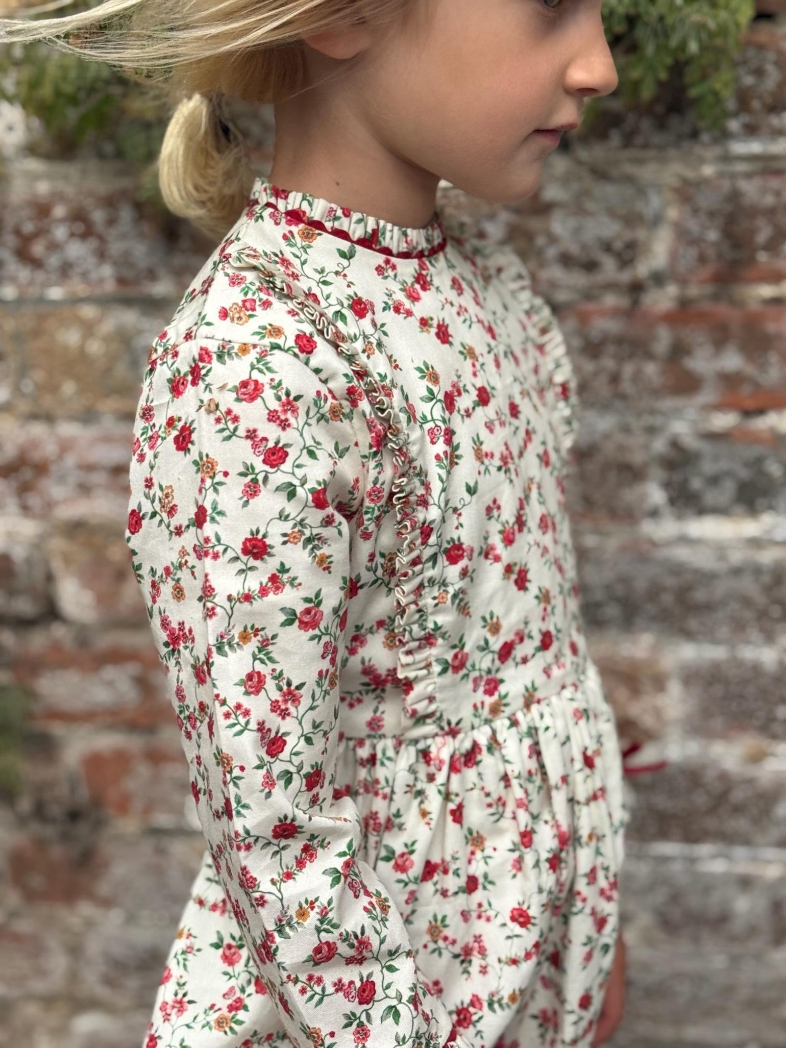 Ivory Floral Rosaura Girl Dress