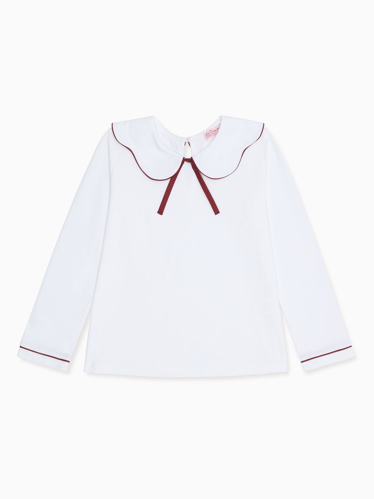 Burgundy Iziar Long Sleeve Girl Top