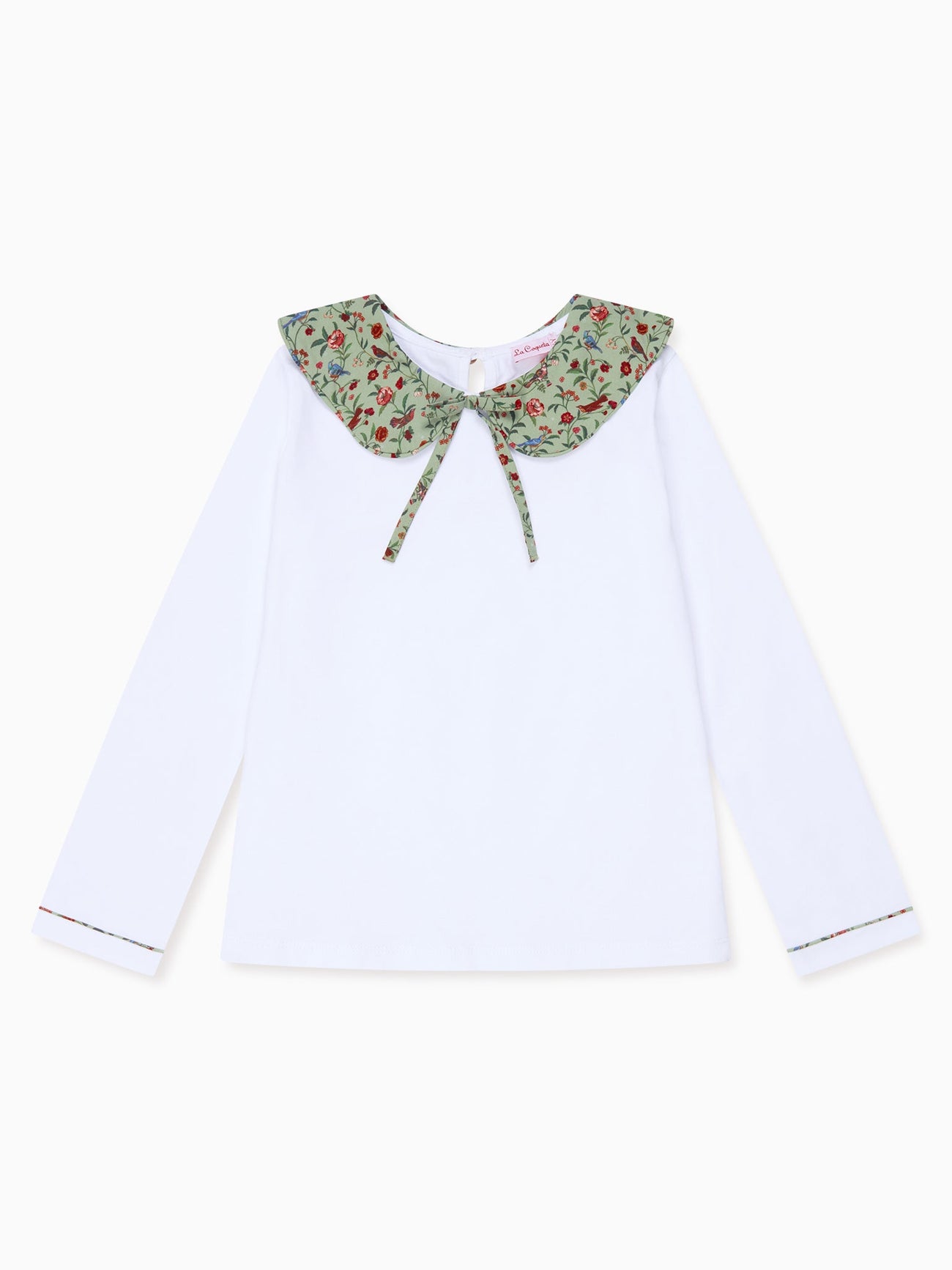 Sage Bird Floral Iziar Long Sleeve Girl Top