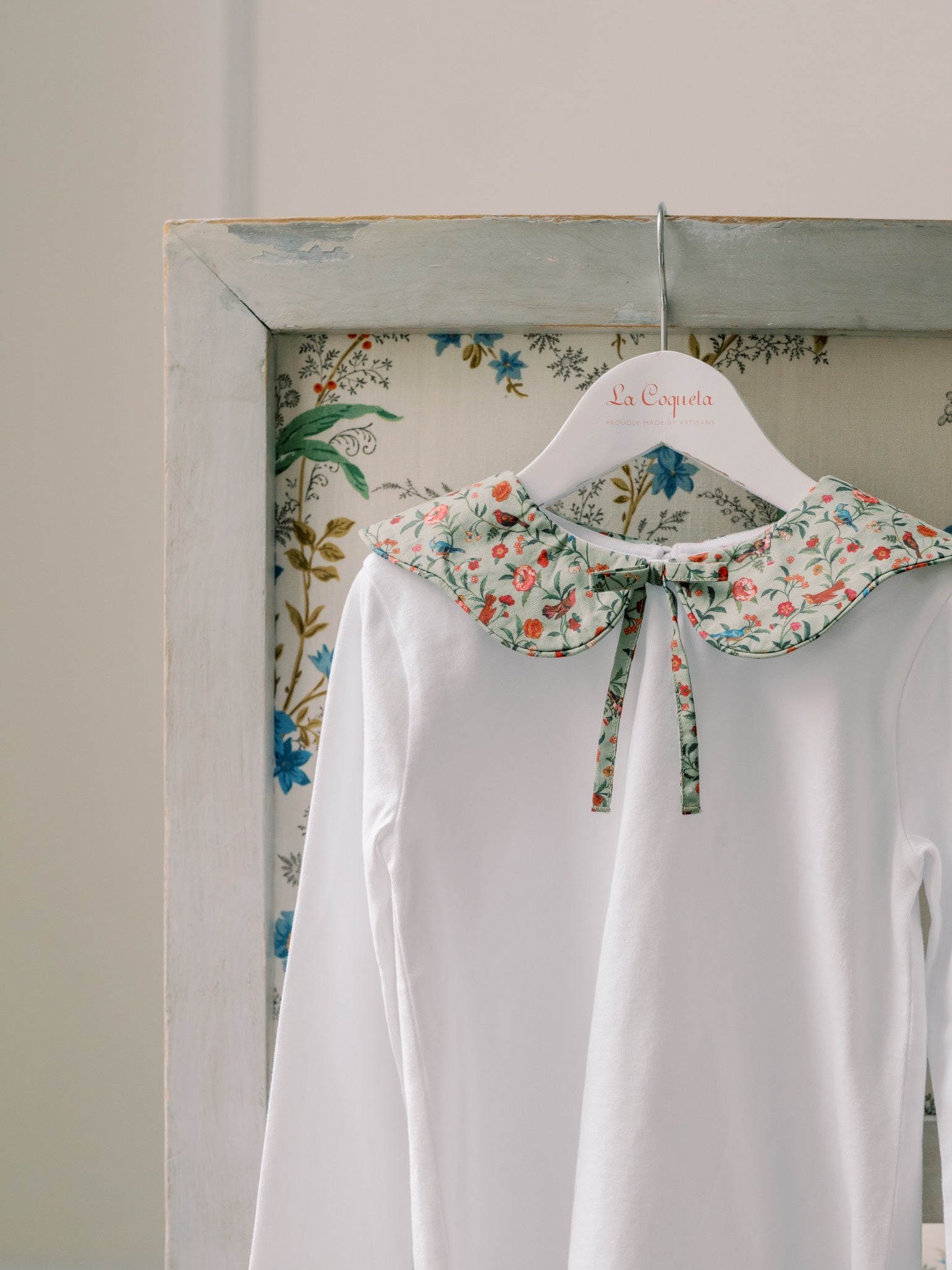 Sage Bird Floral Iziar Long Sleeve Girl Top