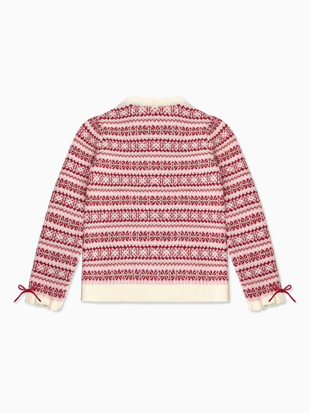 Ivory Jade Fair Isle Merino Girl Jumper