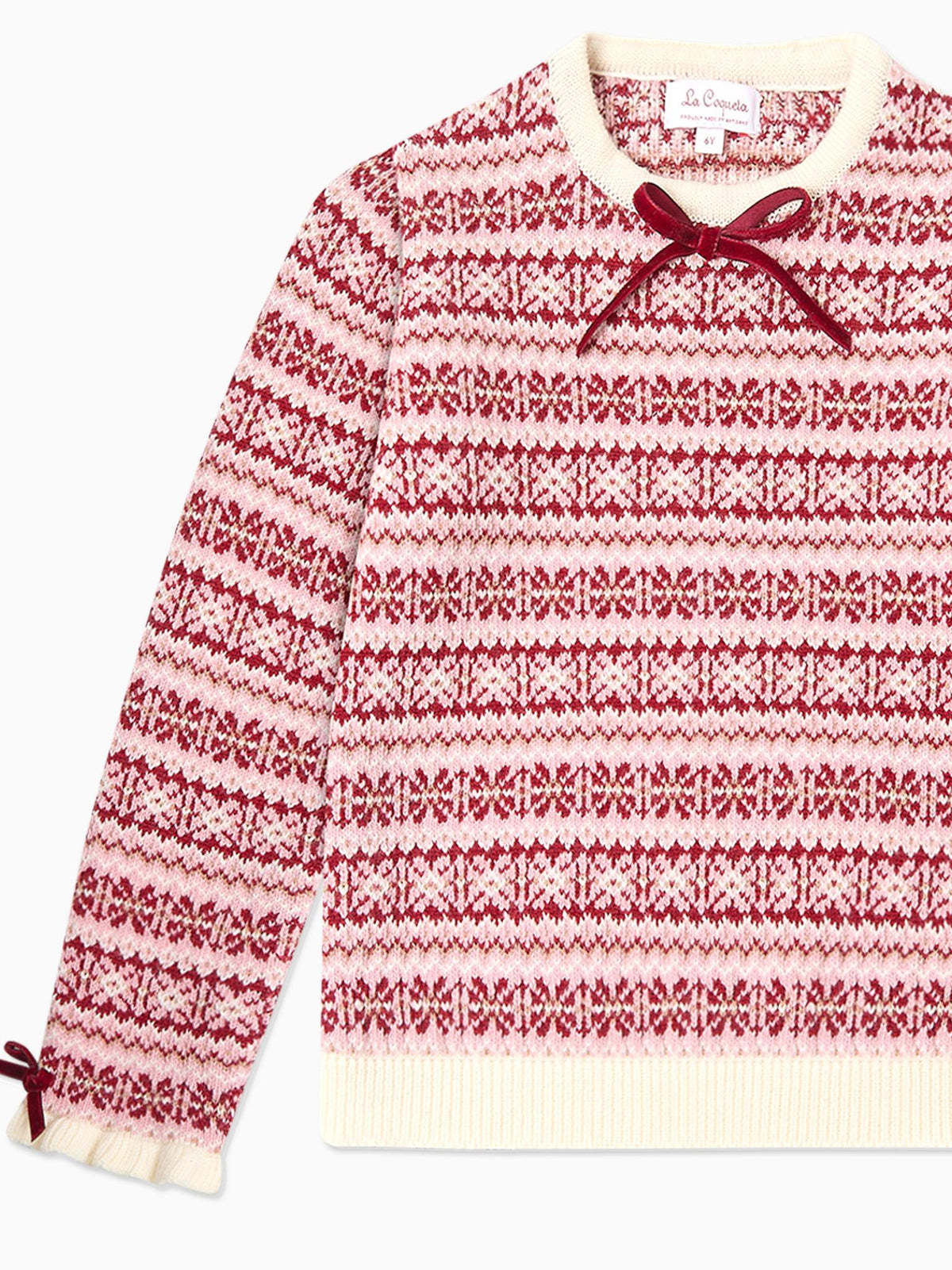 Ivory Jade Fair Isle Merino Girl Jumper