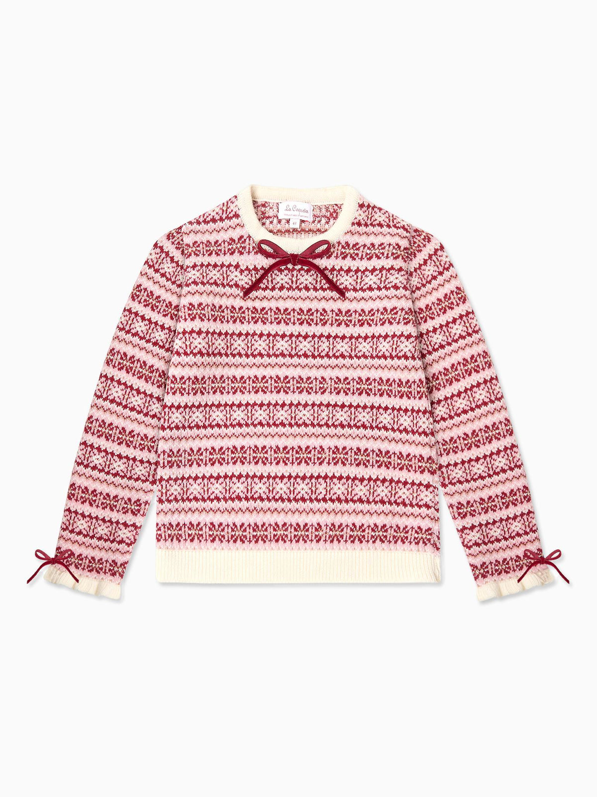 Ivory Jade Fair Isle Merino Girl Jumper