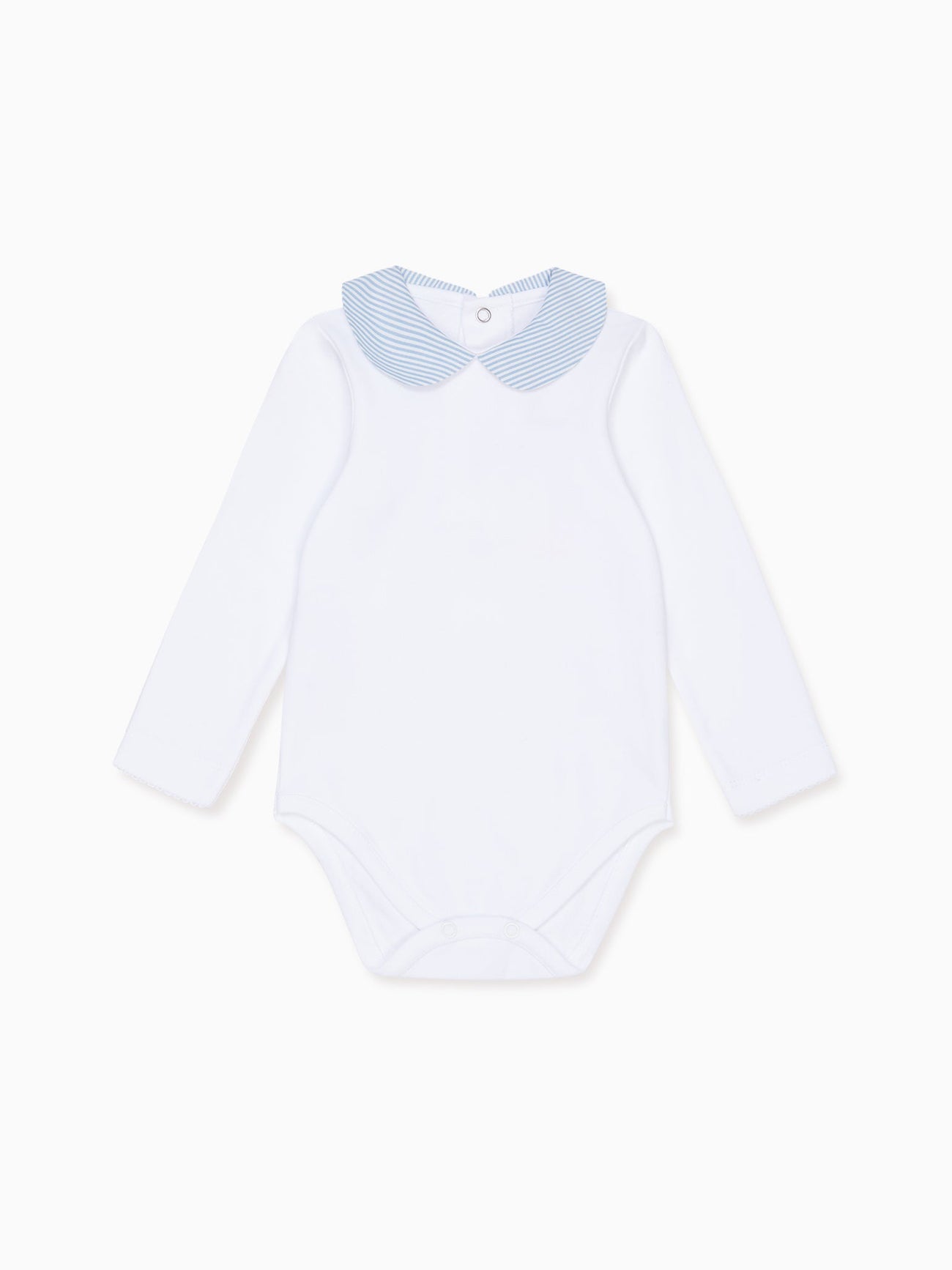 White Jaime Long Sleeve Baby Body Vest