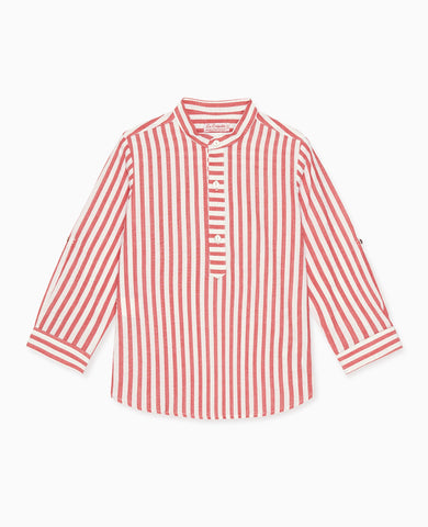Red Stripe Jazmin Cotton Boy Shirt