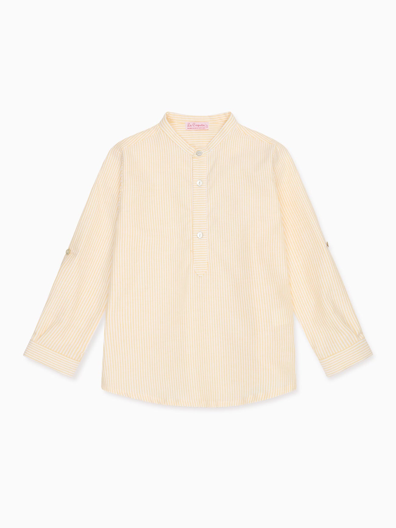 Yellow Stripe Jazmin Long Sleeve Boy Shirt