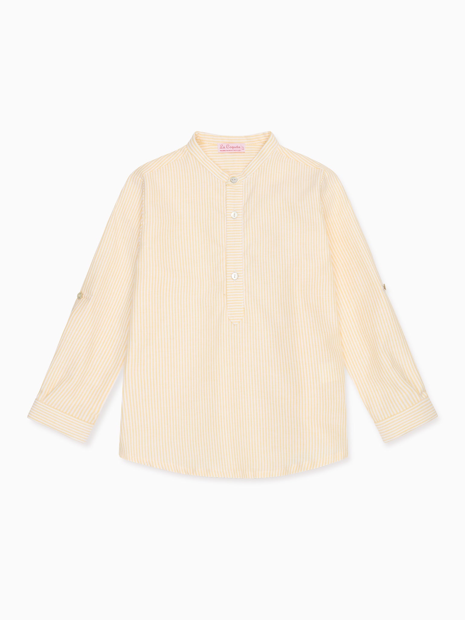Yellow Stripe Jazmin Long Sleeve Boy Shirt