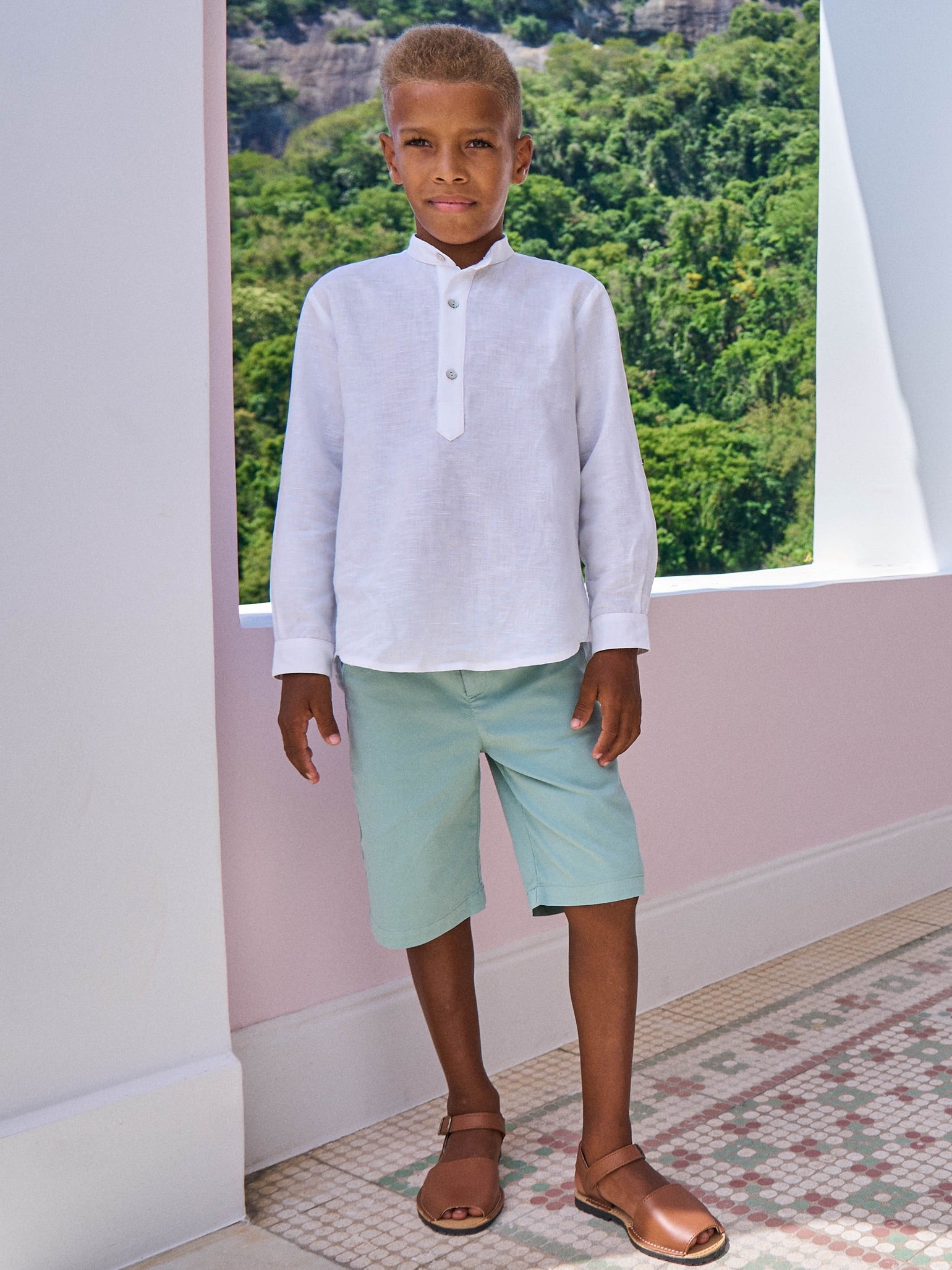 Sage Green Bocusi Boy Chino Shorts