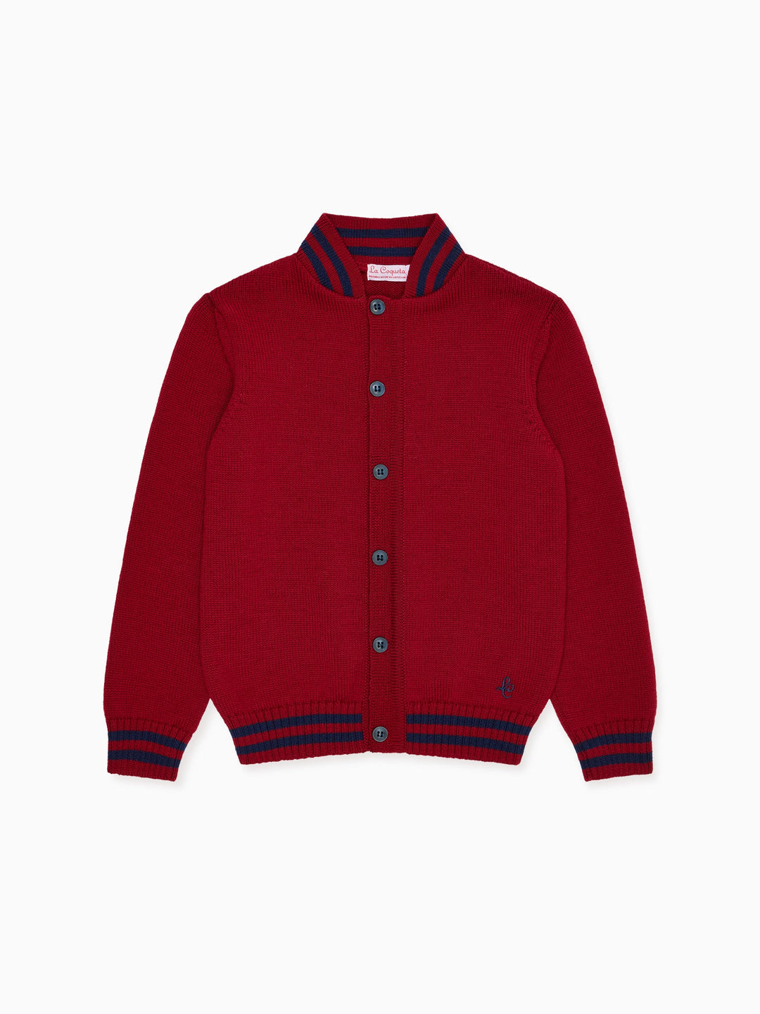 Burgundy Jules Merino Kids Cardigan La Coqueta Kids