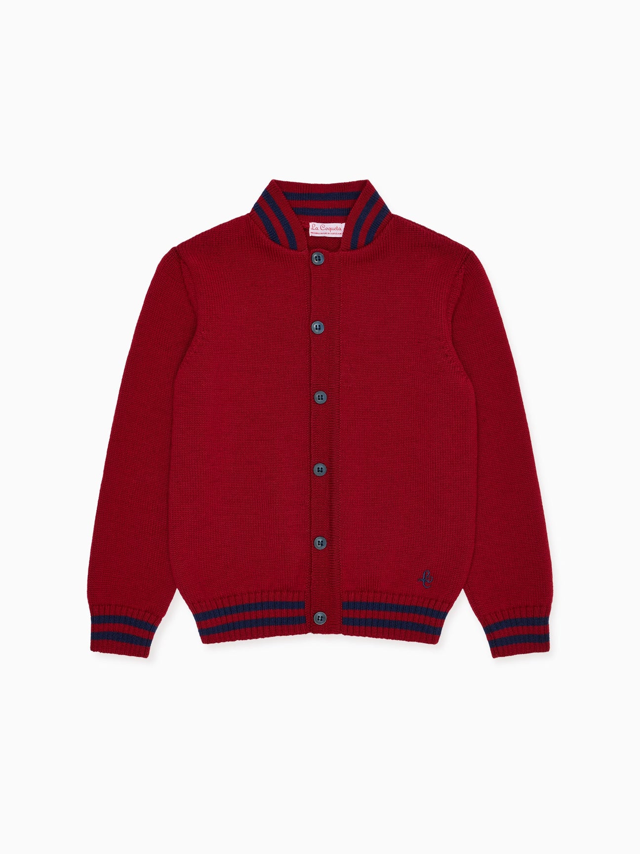Burgundy Jules Merino Kids Cardigan La Coqueta Kids