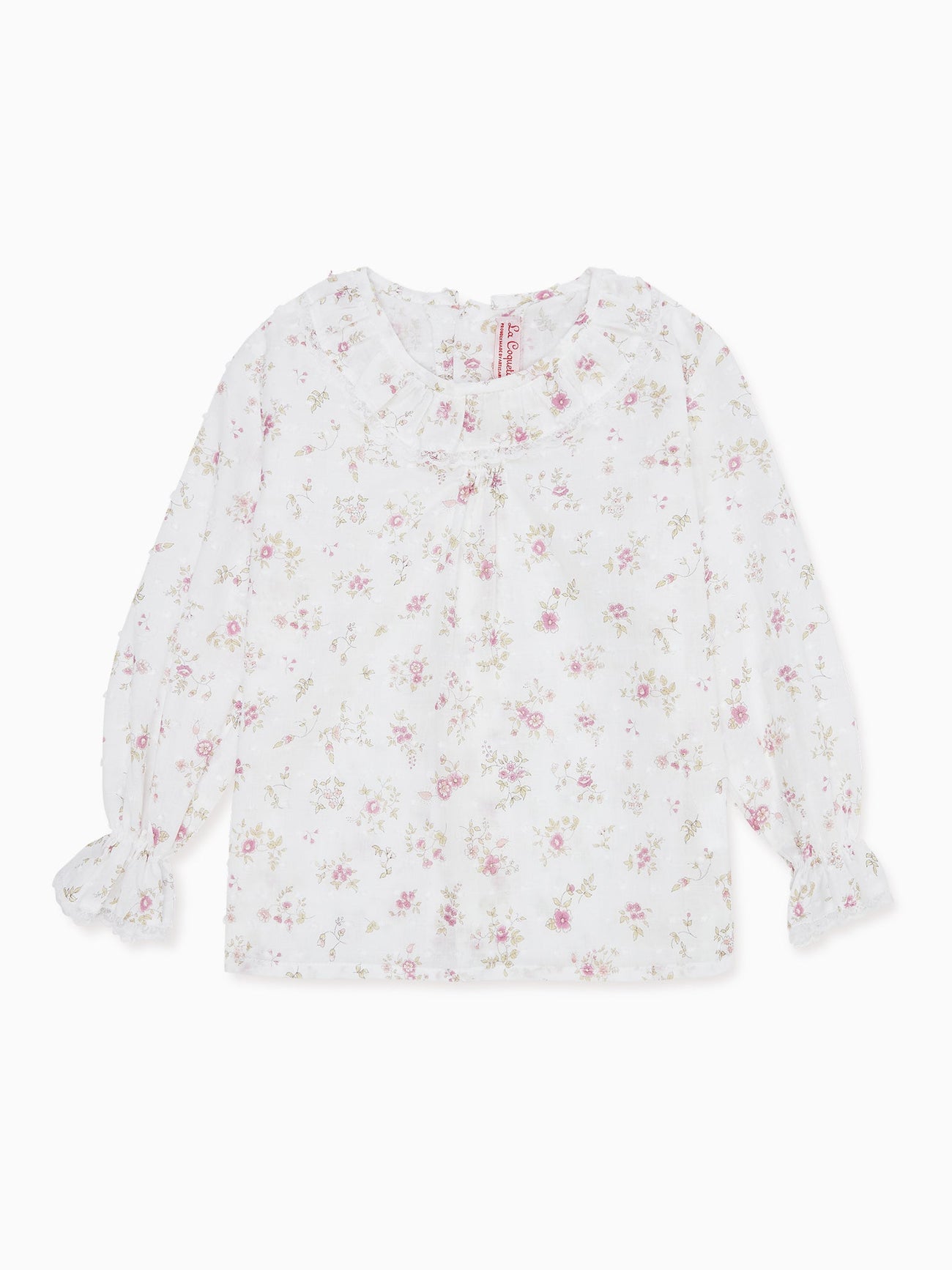 Ivory Floral Kate Cotton Baby Girl Shirt