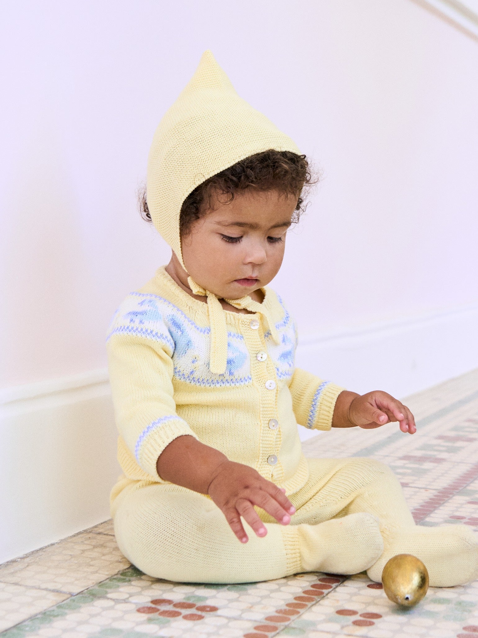 Lemon Kayra Cotton Baby Knitted Set