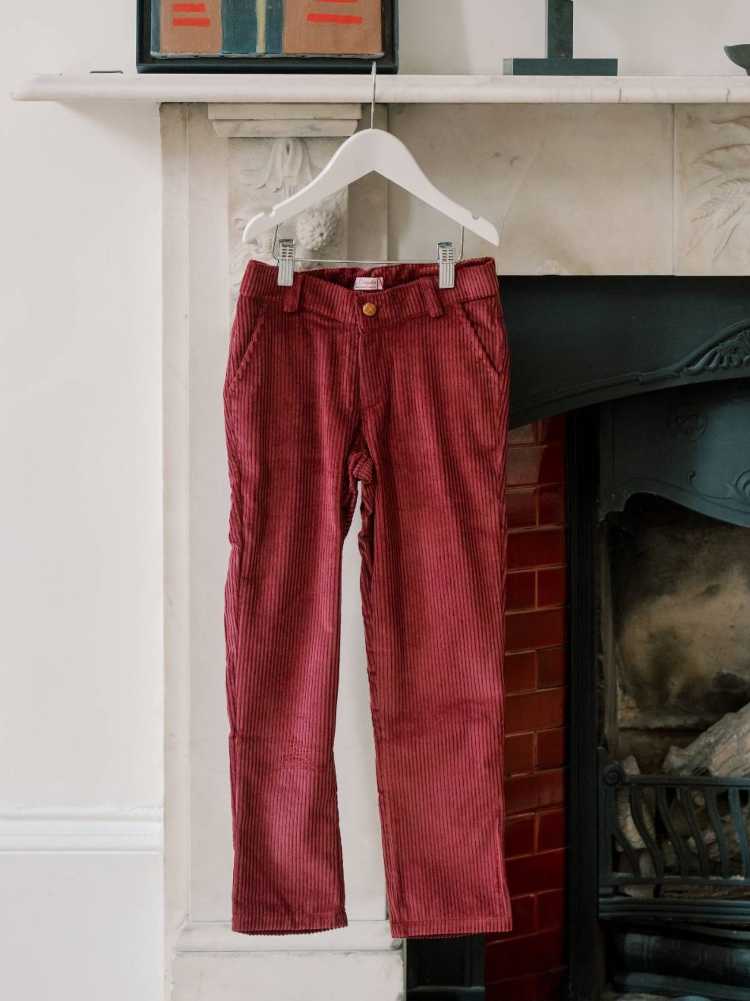 Burgundy Reinaldo Corduroy Boy Trousers