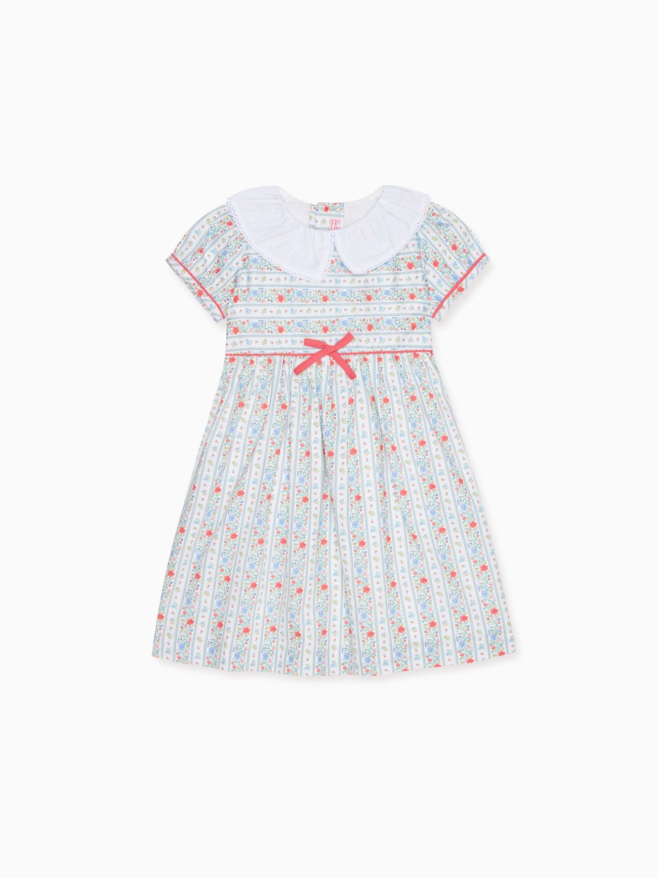 Ivory Rose Stripe Lana Girl Dress
