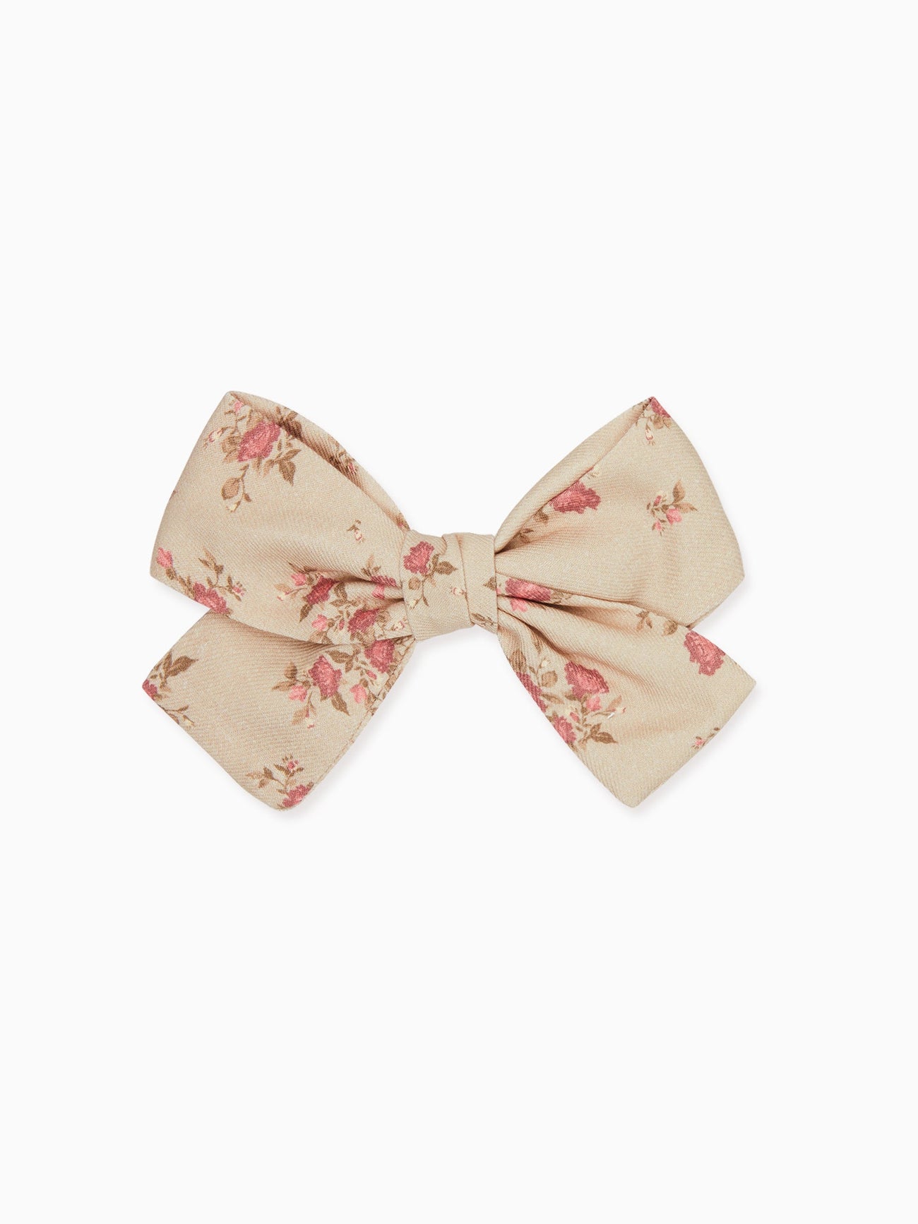 Pink Floral Large Bow Girl Clip