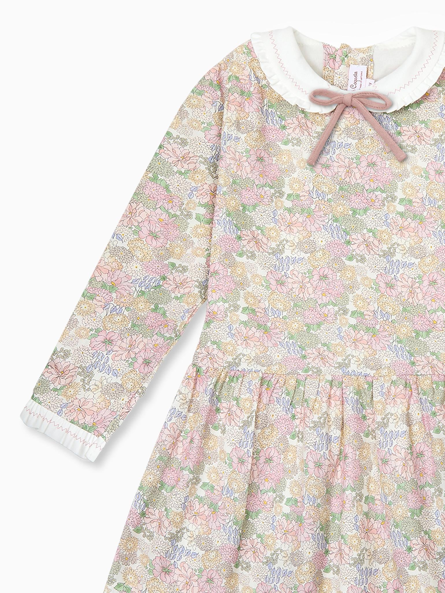 Pink Floral Laura Girl Drop Waist Dress