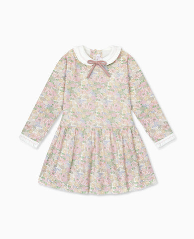 Pink Floral Laura Girl Drop Waist Dress