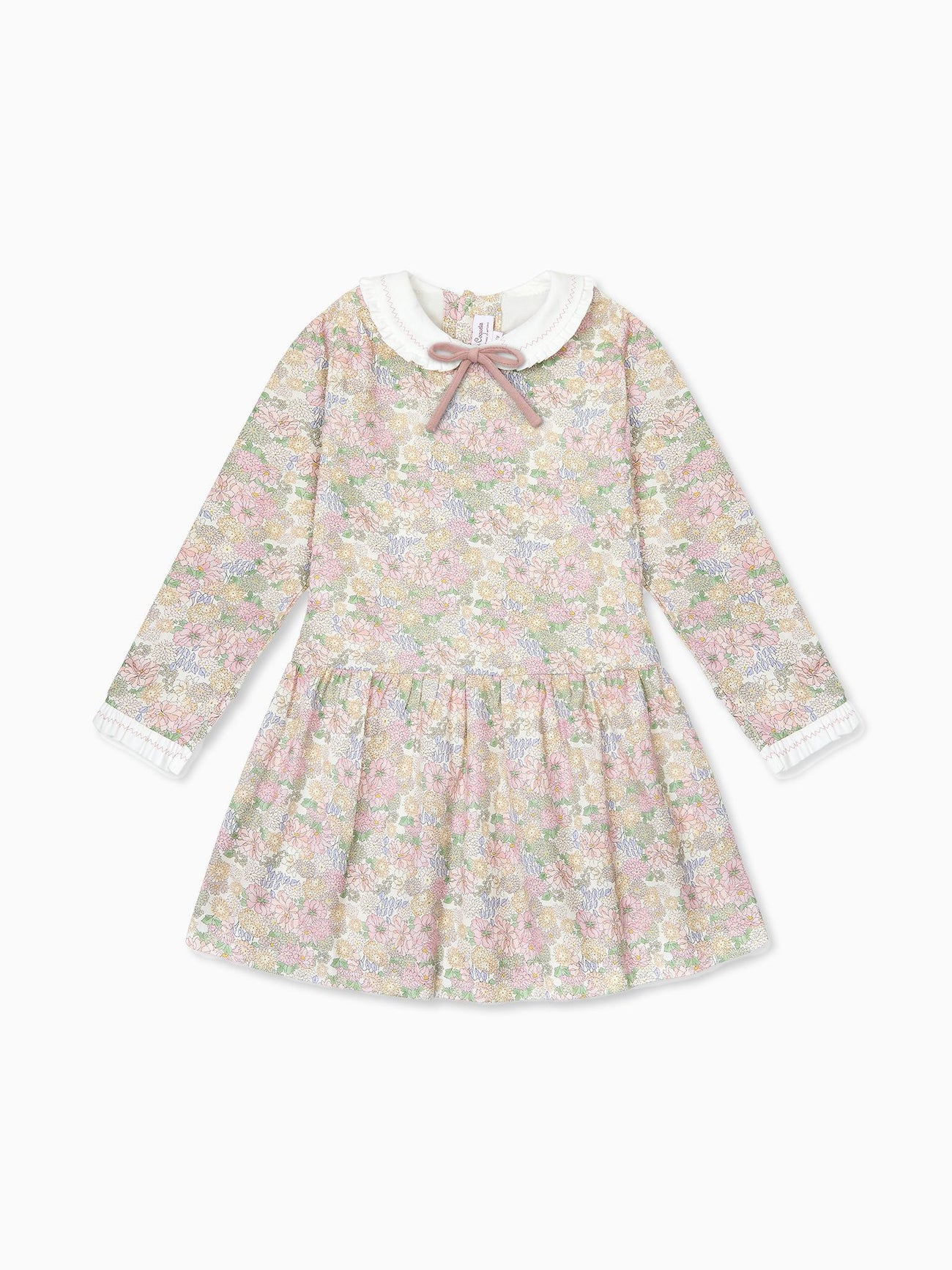 Pink Floral Laura Girl Drop Waist Dress
