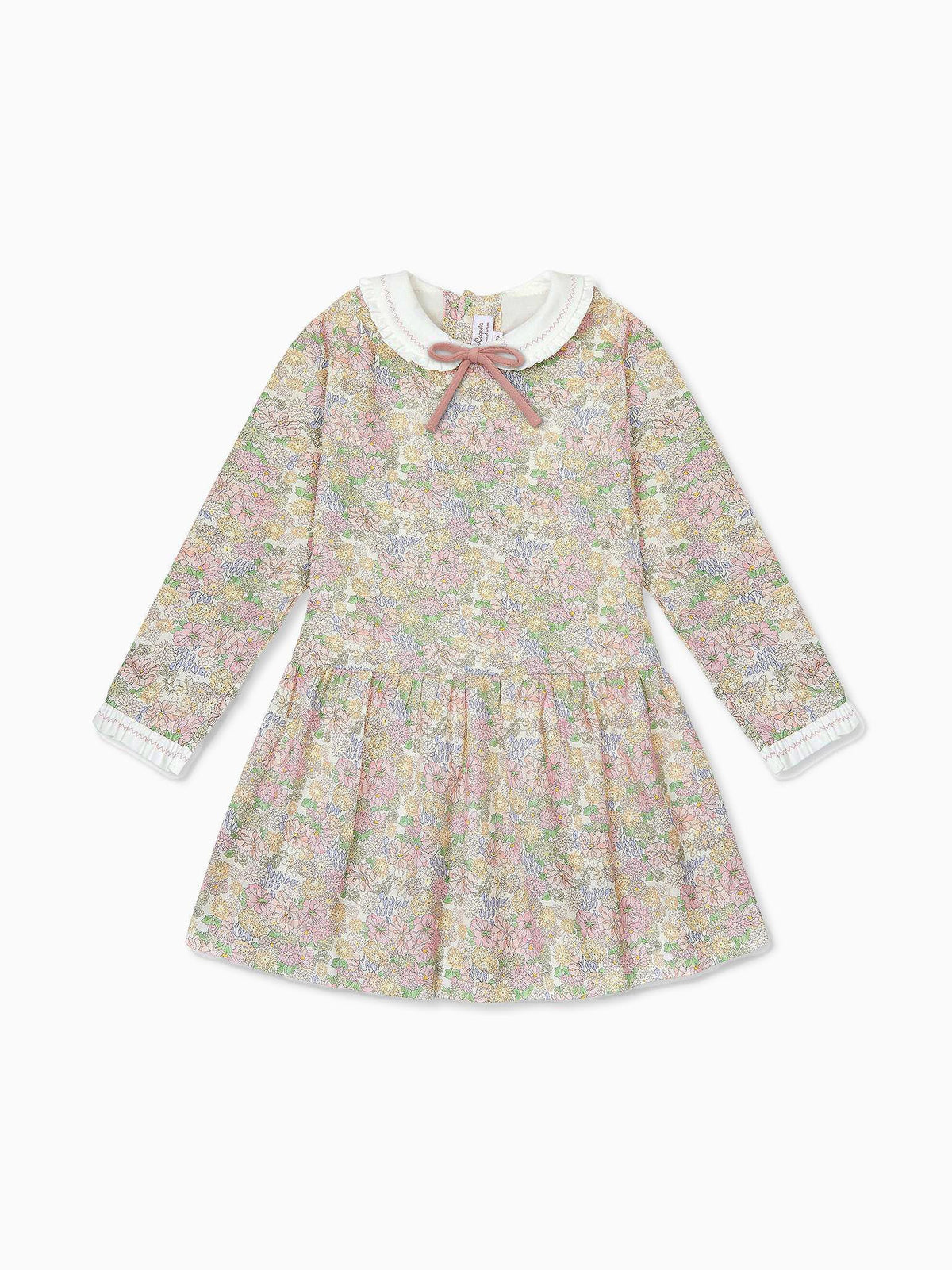Pink Floral Laura Girl Drop Waist Dress