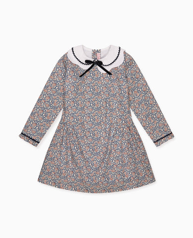 Navy Floral Laura Liberty Girl Dress