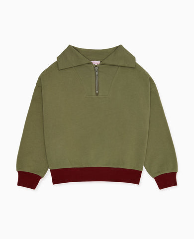 Olive Laza Contrast Kids Sweatshirt
