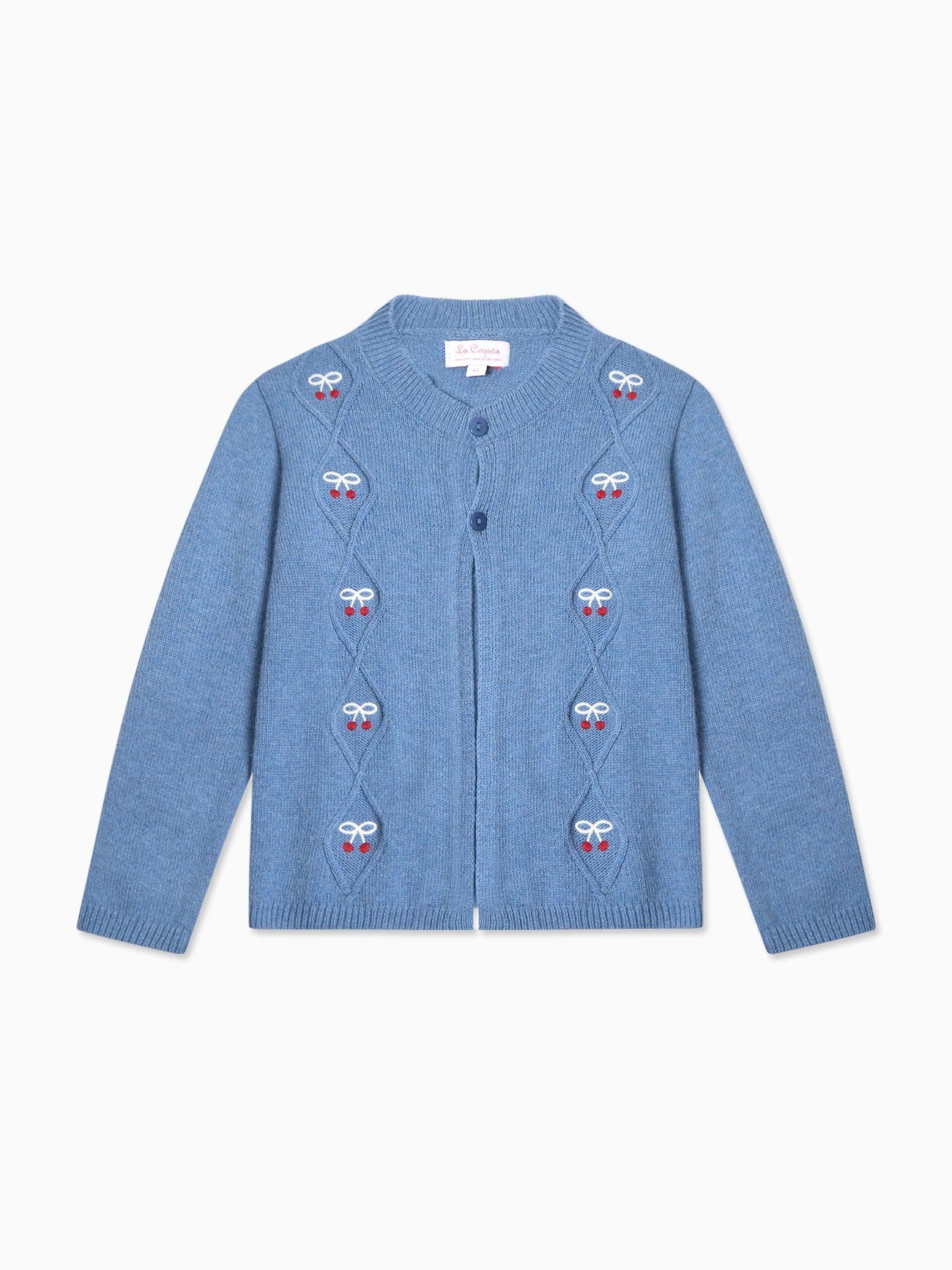 Blue Leanor Merino Girl Cardigan