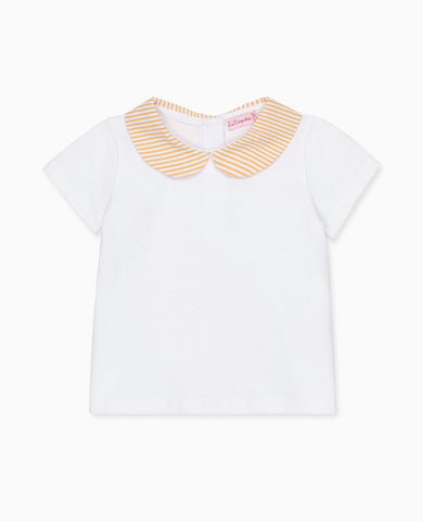 Yellow Stripe Leo Baby Top