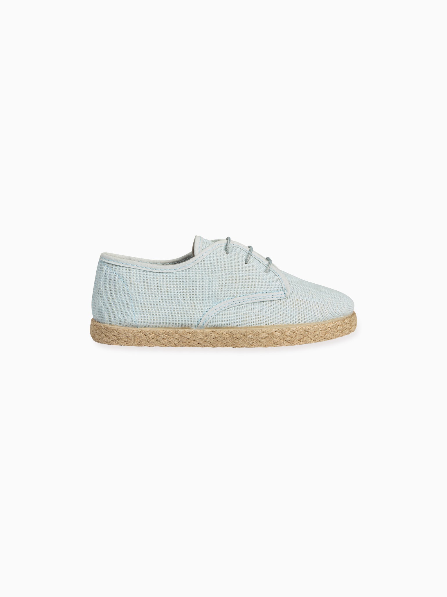 Dusty Blue Rowan Canvas Boy Lace Up Espadrille