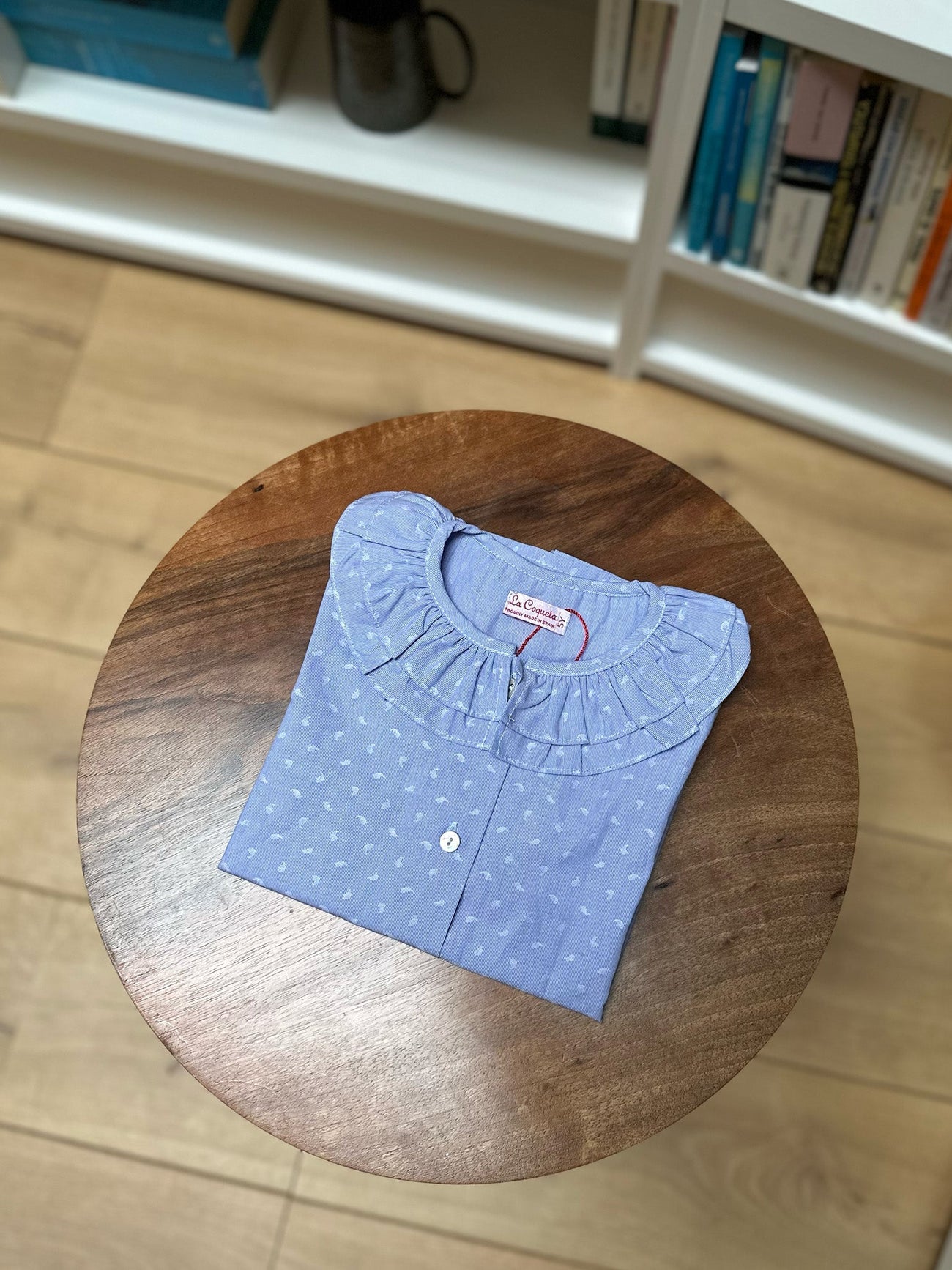 Light Blue Print Carlotta Girl Shirt
