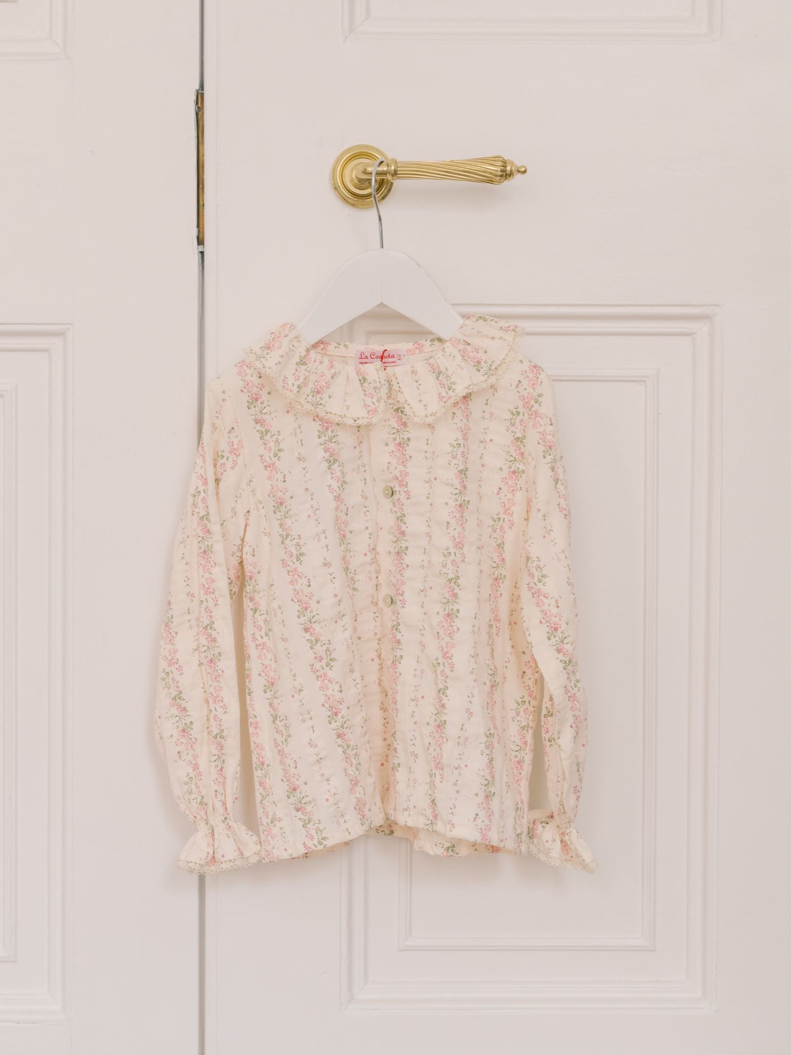 Pink Floral Lila Long Sleeve Girl Shirt