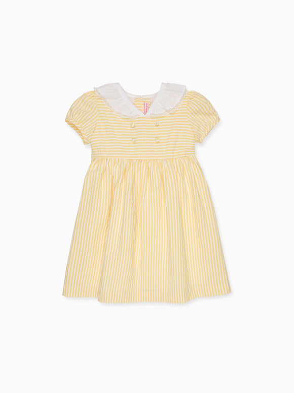 Lemon Stripe Liliana Girl Dress