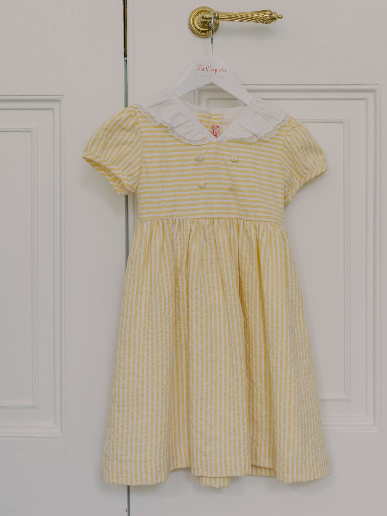 Lemon Stripe Liliana Girl Dress