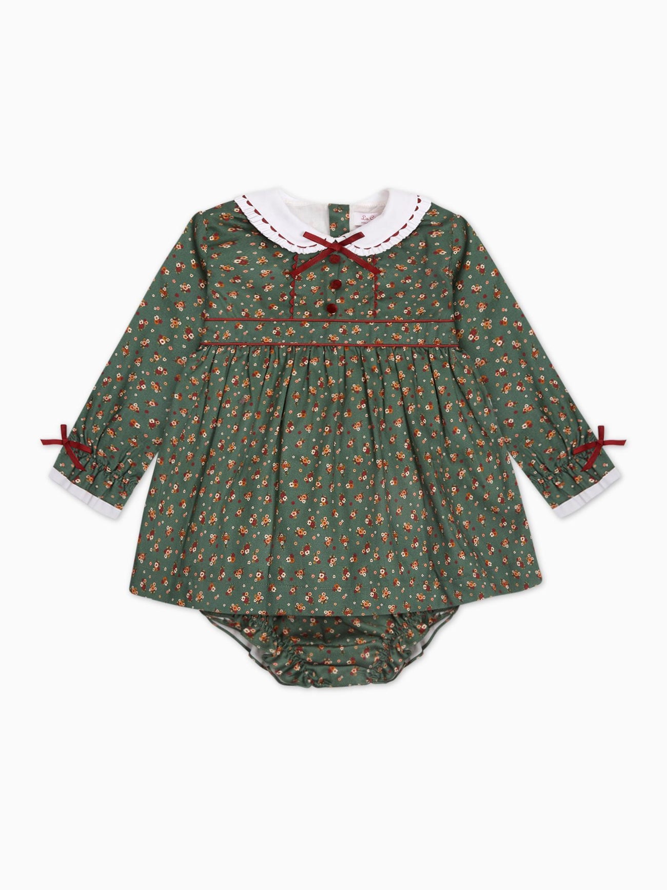 Green Floral Lilly Baby Girl Set