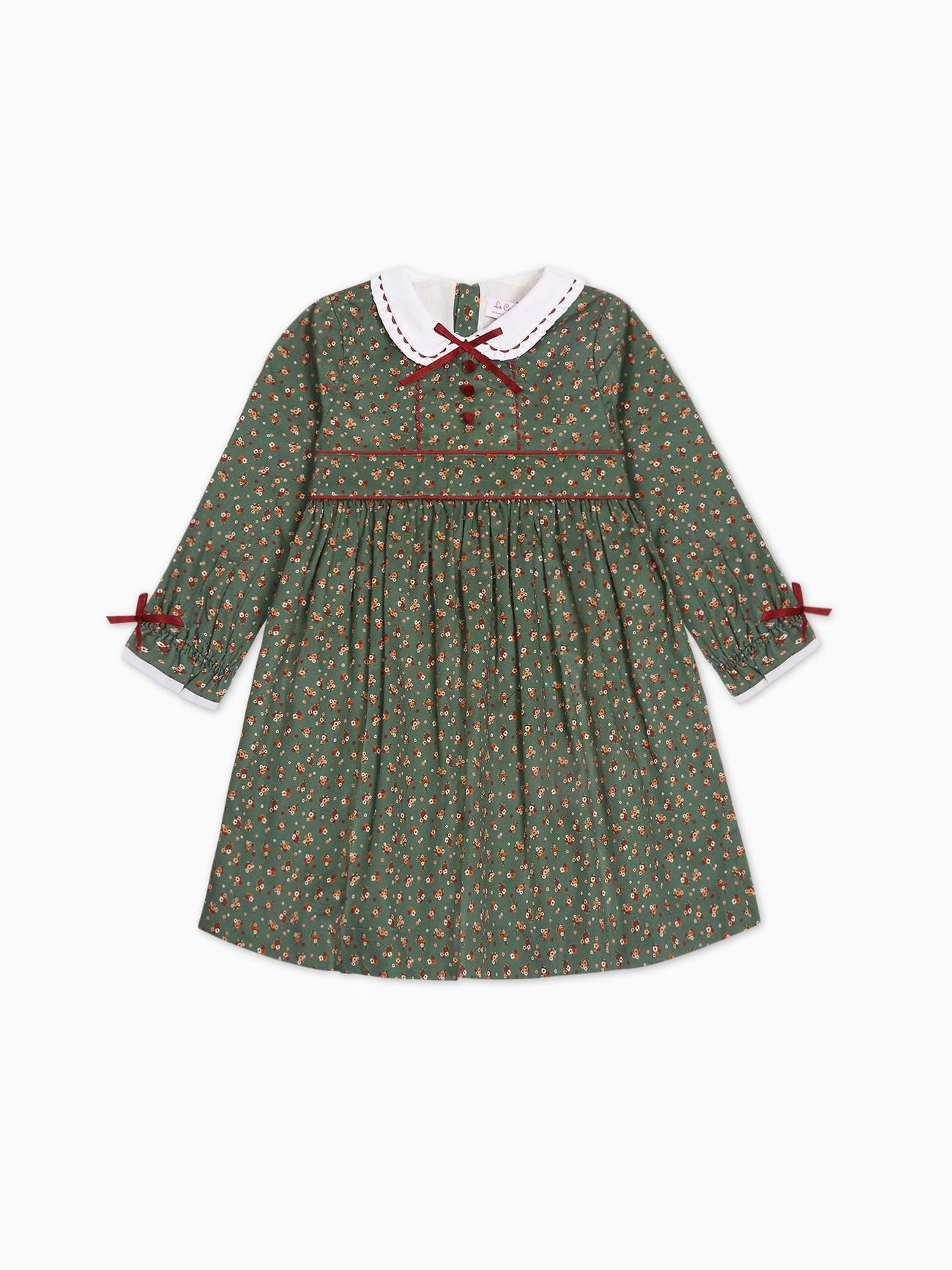 Green Floral Lilly Girl Dress