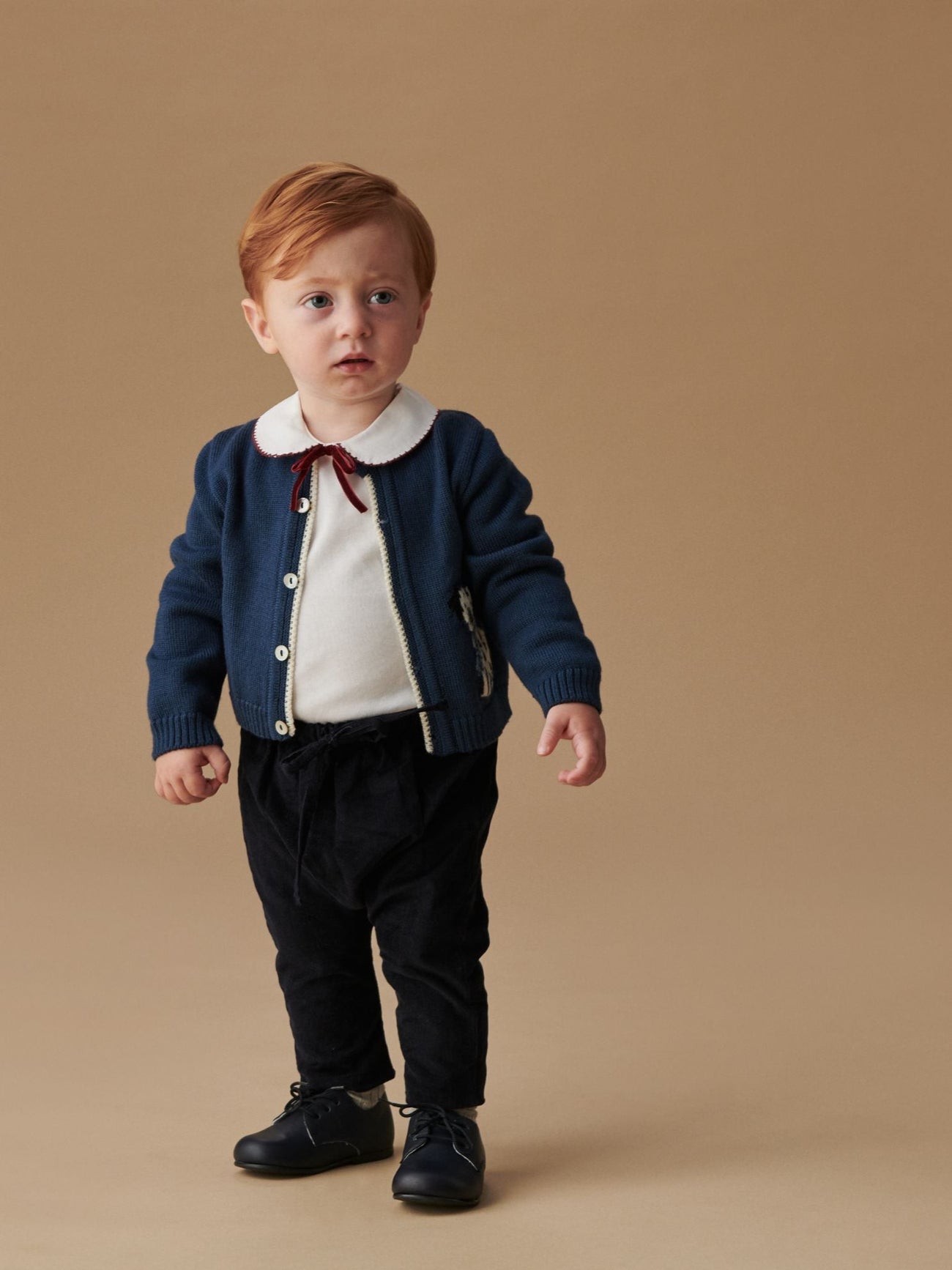 Petrol Blue Eber Merino Baby Cardigan