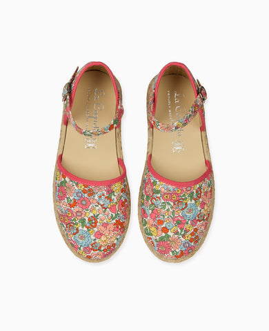 Coral Floral Olivia Made With Liberty Fabric Canvas Girl Espadrilles