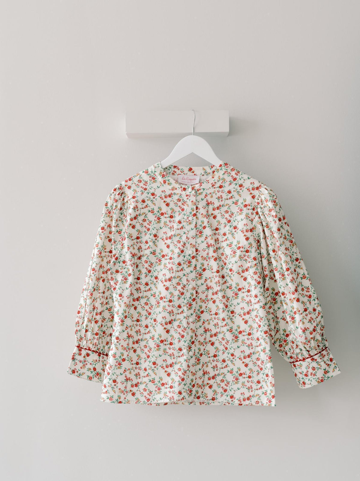 Ivory Floral Livia Women Long Sleeve Shirt