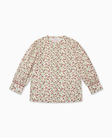 Ivory Floral Livia Women Long Sleeve Shirt